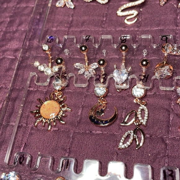 Rose Gold tone Belly Naval piercing body jewelry brand new several listings by # - Picture 12 of 16